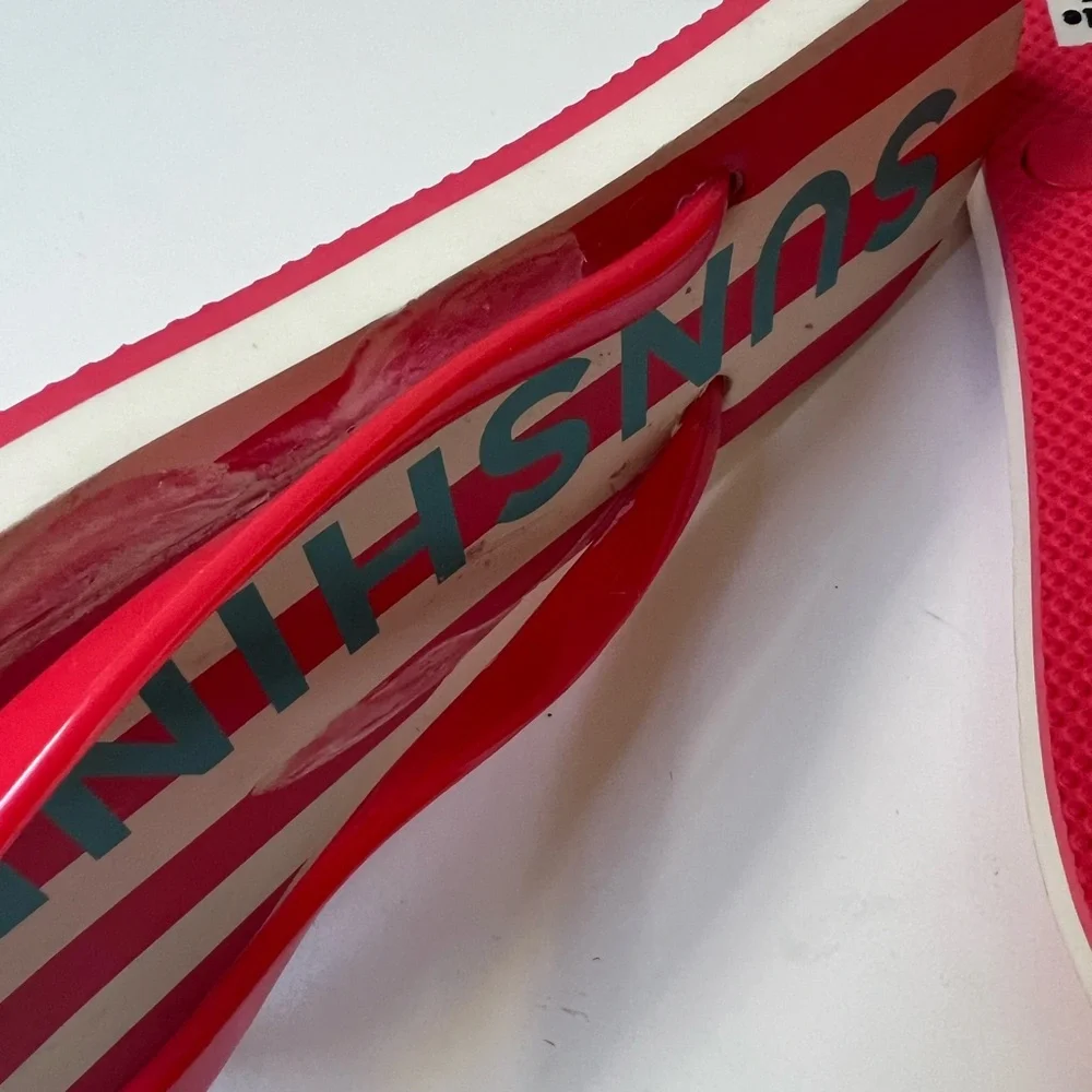 Kate Spade Hello Sunshine Red and White Flip‎ Flops (see description)